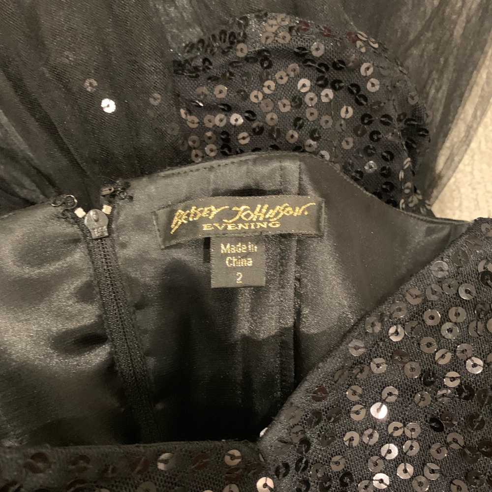 Betsey Johnson black sequin evening dress - size 2 - Picture 5 of 5